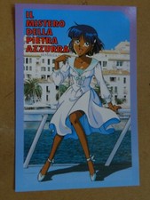 20111) CARTOLINA MANGA FUMETTI JAPAN CARD IL MISTERO DELLA PIETRA AZZURRA