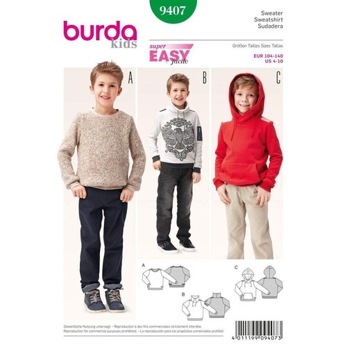 Burda cartamodello per felpe - cartamodello,