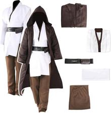 Jedi, Costume Da Adulto E Uomo, 5 Pezzi, Con Cappuccio, Tunica, Set Completo, Ma