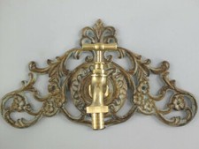 Wandplatte 17x30cm Ghisa Con Ottone Rubinetto 3/4 Pollici Fontana da Parete