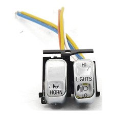 Hi/low/horn set di interruttori al manubrio cromato 96-13 modelli harley davidso