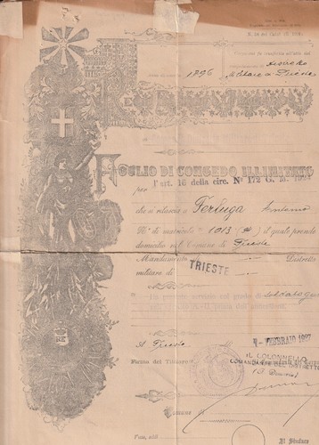 Foglio congedo illimitato - congedo,