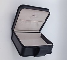 OMEGA scatola in pelle, vintage anni '80/'90 per orologio Speedmaster Moonwatch 