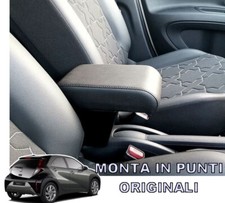 Bracciolo regolabile AYGO X TOYOTA  NO FORI NO STAFFE eco pelle nero PREMIUM TOP