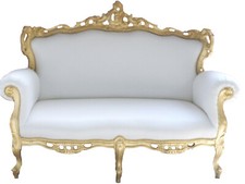 Divano 2 posti Barocco in legno di faggio massello