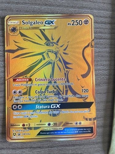 Carta pokemon solgaleo - pokemon, gold