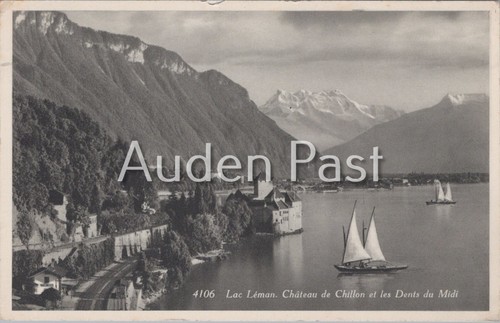 Vintage lake geneva - lake, chillon