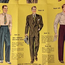 Brochure vendita tuta uomo Rivercool primi '900 abbigliamento interstatale Chicago IL