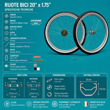 Coppia Ruote 20 x 1.75 +