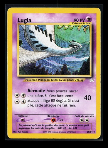 Carte pokémon lugia 64 - carte,