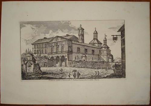Stampa antica basilica san - antica,