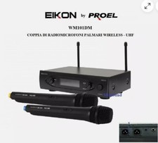 EIKON by PROEL WM101DM UHF DUAL COPPIA RADIOMICROFONI PALMARI DOPPIO MICROFONO