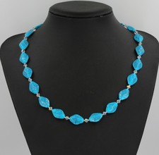 Perlina resina blu turchese