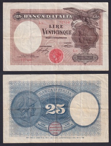 Banconota italia lire - italia,