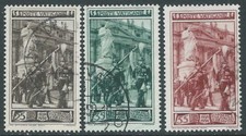 1950 VATICANO USATO GUARDIA PALATINA 3 VALORI - X15-3