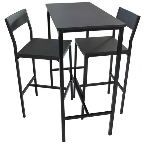 Set tavolo sgabelli nero - set, 2
