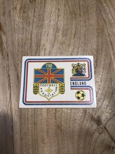 PANINI WM MUNCHEN 74 WORLD CUP ENGLAND BADGE SCUDETTO VERY RARE STICKER N.368