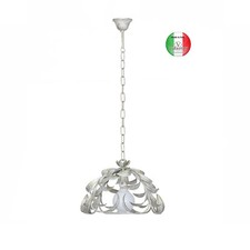 Lampadario a sospensione ferro battuto Liberty floreale Ilaria made in italy