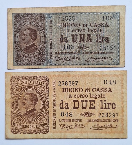 Numismatica regno banconote - banconote, 1