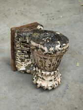 Antico Wooden Muro Appendere Portacandele Originale Old Intagliato a Mano