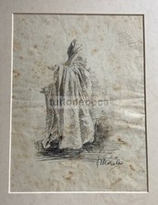 ARTE-NAPOLI-OTTOCENTO NAPOLETANO-DOMENICO MORELLI-SUGGESTIVO DISEGNO A CHINA