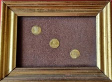 3 Monete oro 8 kt  riproduzioni più piccole del mondo