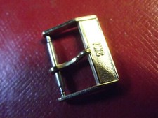 I.W.C. - RARE VINTAGE UNROC BUCKLE - 16 mm INSIDE -YELLOW GOLD COLOR -SWISS MADE