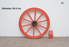 Vecchio carrello in legno vintage ruota carro / 44,5 cm - CONSEGNA GRATUITA
