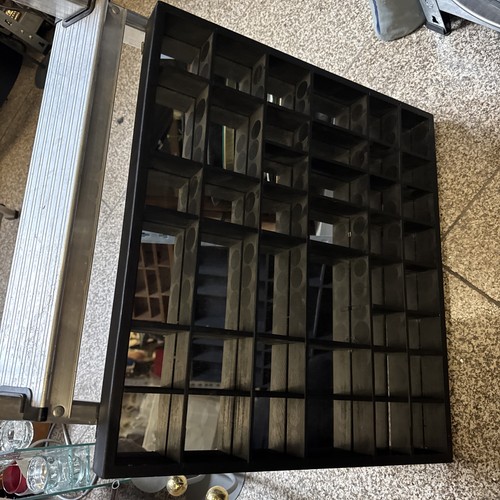 Cassettiera legno vetro - cassettiera,