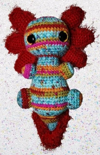 Stuffie axolotl all - axolotl, all'uncinetto