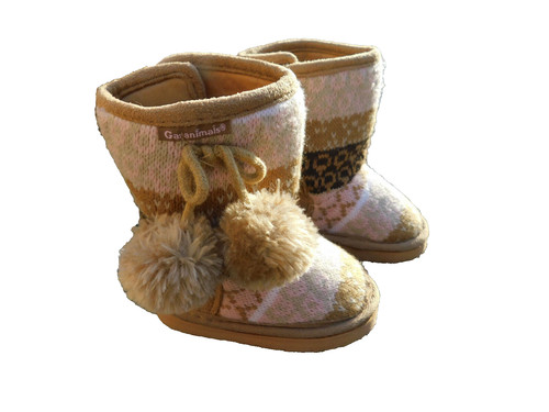 Garanimals knit boots tan pink - garanimals,