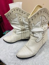 Stivali bianchi a dondolo anni