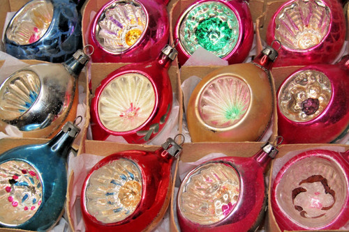 Lotto vintage vetro - vetro, smerlato