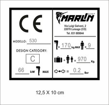 TARGHETTA alluminio per Barca