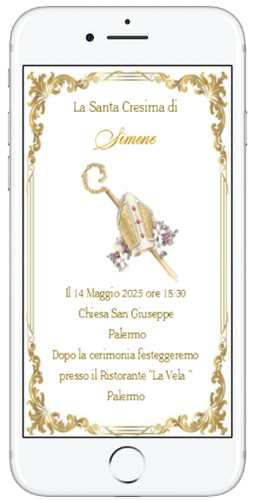 Invito digitale cresima pronto - cresima,