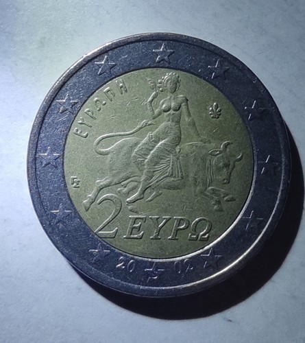 Moneta euro grecia 2002 con - grecia,