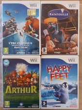 WII LOTTO 4 GIOCHI L'ERA GLACIALE 4+RATATOUILLE+ARTHUR+HAPPY FEET