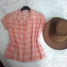 Camicetta maniche Corte vintage camicia top blusa anni 60 70 hippy hippie boho