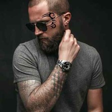 Statuaggio viso postumi di una sbornia tatuaggio carnevale adesivo pelle addio al nubilato festa