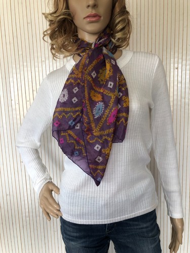 Foulard sciarpa seta viola - foulard, in