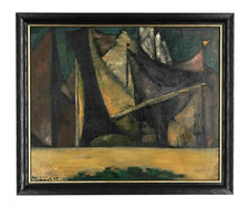 Prof. Marianne Schneider-Landmann, Gürich "Barche a vela cubiste" 1947, Folkwang
