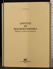 APPUNTI DI MACROECONOMIA. CARLO PACE. LA SAPIENZA EDITRICE.