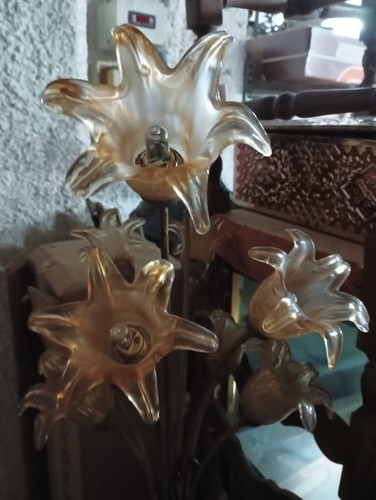 Lampada piantana ferro vetro - e,