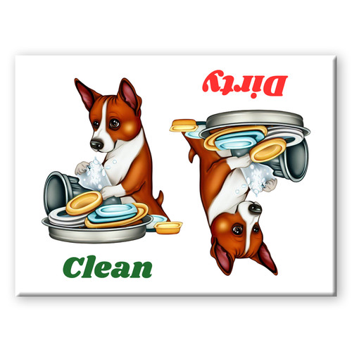 Magnete lavastoviglie basenji - magnete,