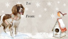 Etichette natalizie cane