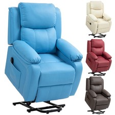 HOMCOM Poltrona Relax Reclinabile 160° Elettrica e Alzapersona Similpelle