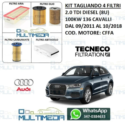 Kit tagliando filtri - audi, q3