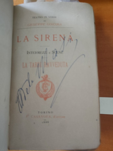 Libro 1888 sirena giuseppe - libro,
