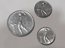 Trittico Monete 50 lire grande e piccole anno 1976 1992 1994