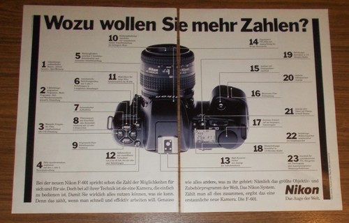 Rara pubblicità vintage nikon - rara,